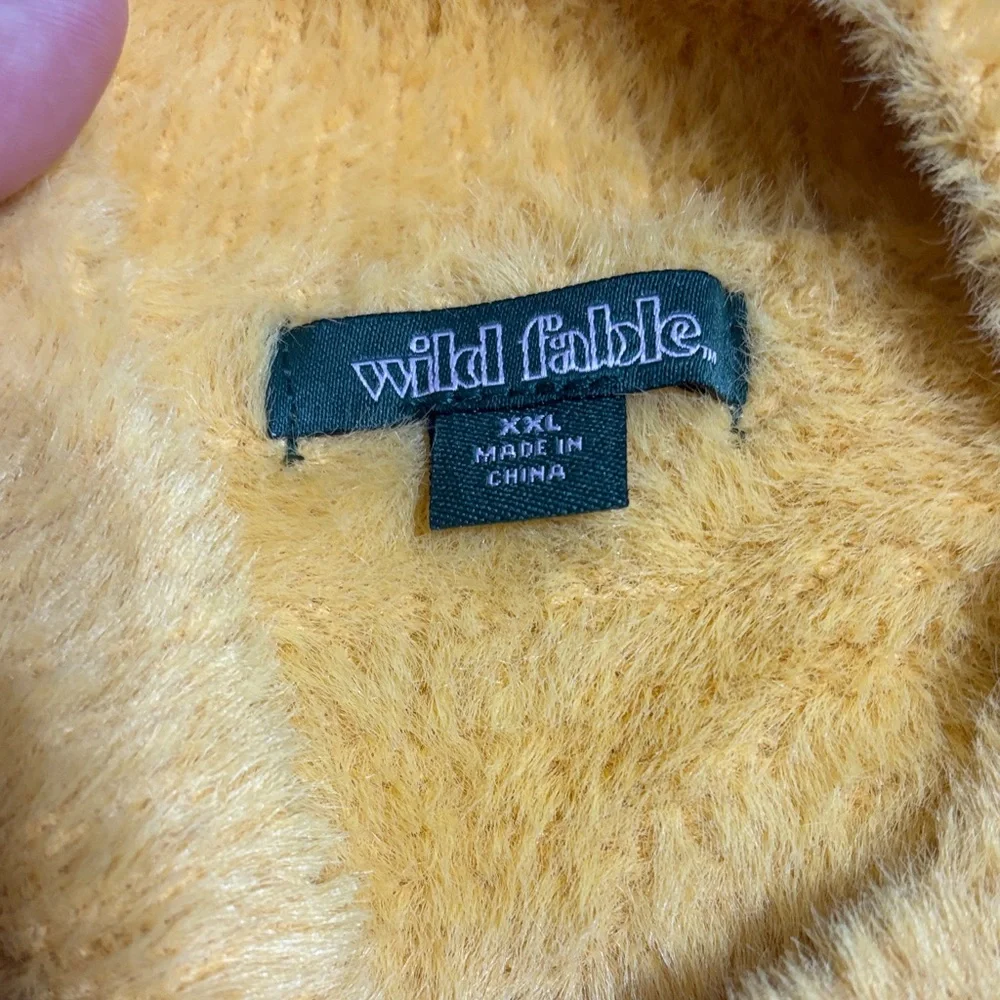 Wild Fable Fuzzy Striped Sweater in Yellow, Pink, and Orange - Picture 2 of 5